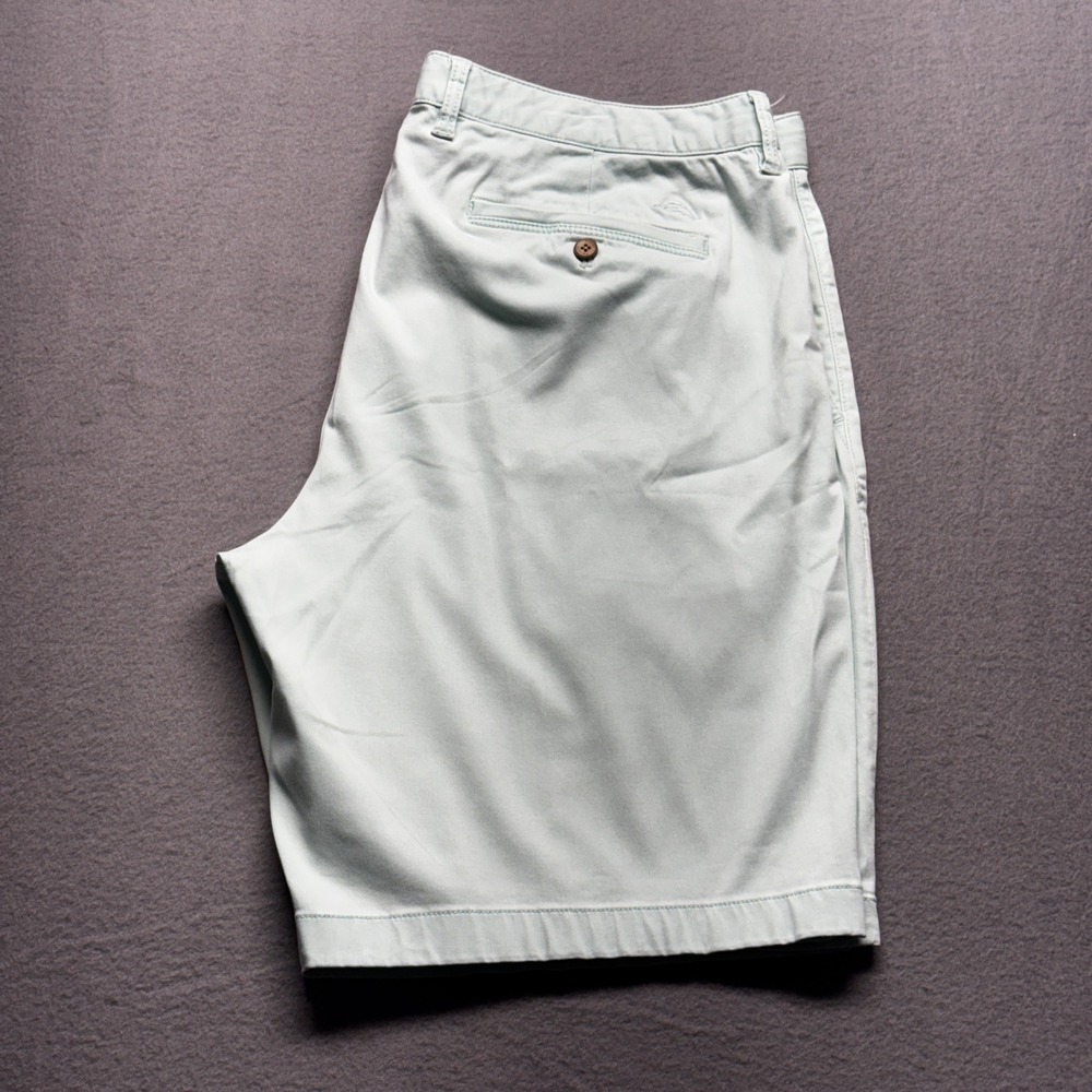 Tommy Bahama Boracay Chino Shorts Mens 40 Sea Glass Green Stretch Cotton Tencel